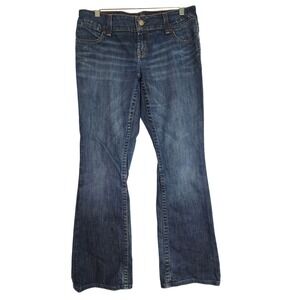 American Eagle Outfitters Women Bootcut Jeans‎ Dark Wash Distressed Size 10